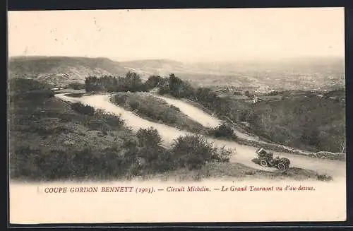 AK Auvergne, Coupe Gordon Bennett, Circuit Michelin, Le Grand Tournant vu d`au-dessus