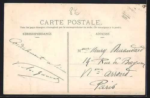 AK Circuit d`Auvergne, Coupe Gordon Bennett 1905, Virage entre la Gare Laqueuille et Ganoté, Autorennen