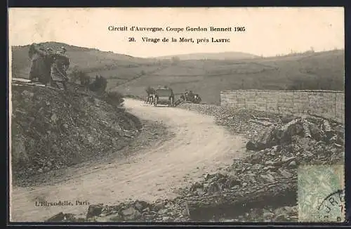 AK Lastic, Virage de la Mort, Circuit d`Auvergne Coupe Gordon Bennett 1905