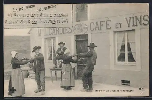 AK La Bourrée d`Auvergne, Café M. Licardies