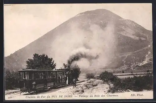 AK Puy de Dome, Chemin de Fer, Passage au Bois des Charmes