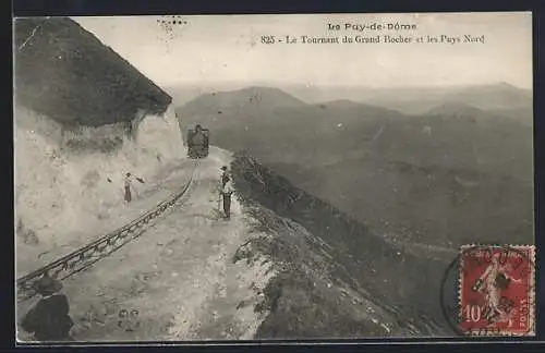 AK Le Puy-de-Dome, Le Tournant du Grand Rocher et les Puys Nord