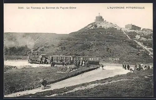 AK Le Puy-de-Dome, Le Tramway au Sommet