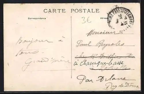 AK Le Puy-de-Dome, Vue générale du Col de Ceyssat et la Chaine des Puys Sud