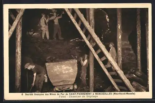 AK Mancieulles, Mines de Fer de Saint-Pierremont, Fond, Chantier de Dépilage