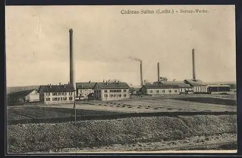 AK Château-Salins /Lothr., Solvay-Werke