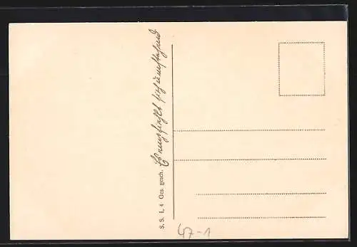 Künstler-AK Berlin, Studenten-Buchhandlung R. Trenkel, Luisenstrasse 52, Student mit Hund begegnet einer Dame im Park
