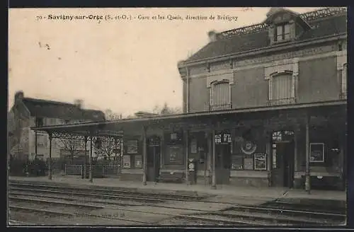 AK Savigny-sur-Orge, Gare et les Quais, direction de Brétigny