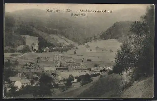 AK Markirch i. Els., Bergwerk aus der Vogelschau