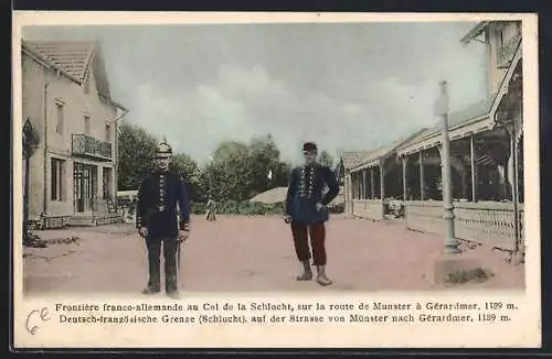 AK Col de la Schlucht, Frontiere franco-allemande sur la route de Munster a Gerardmer