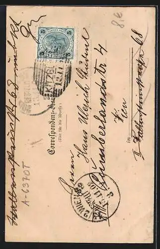 Lithographie Kitzbühel, Gipfelhaus auf dem Kitzbühler-Horn