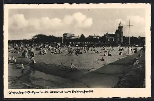 AK Stolpmünde, Strand mit Lotsenhaus