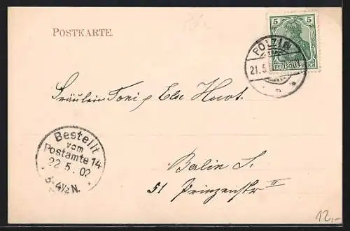 AK Polzin, Gruss von der Tante aus Polzin