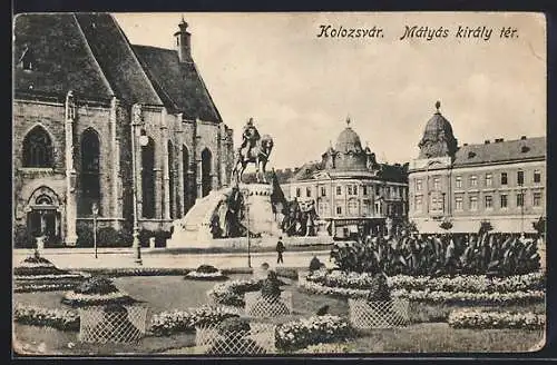 AK Kolozsvár / Cluj-Napoca / Klausenburg, Mátyás király tér