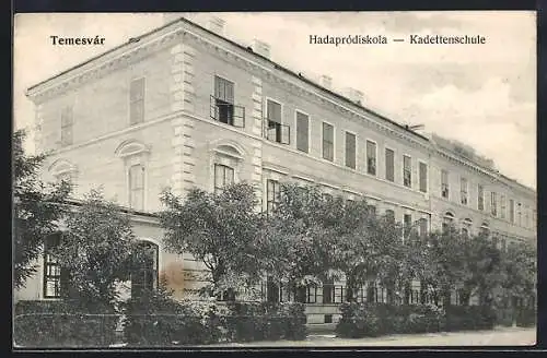 AK Temesvár, Ansicht der Kadettenschule