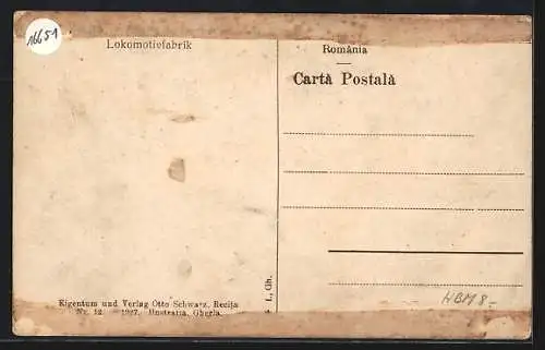 AK Recita, Lokomotivfabrik, Montagehalle für Kessel