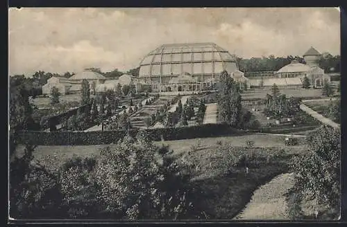 AK Berlin-Dahlem, Königl. Botanischer Garten, Schauhäuser und Italienischer Garten