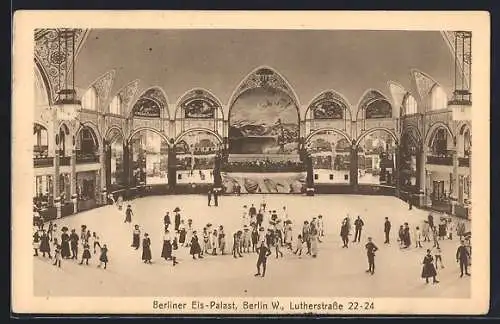 AK Berlin-Schöneberg, Eis-Palast, Lutherstrasse 22-24, Innenansicht