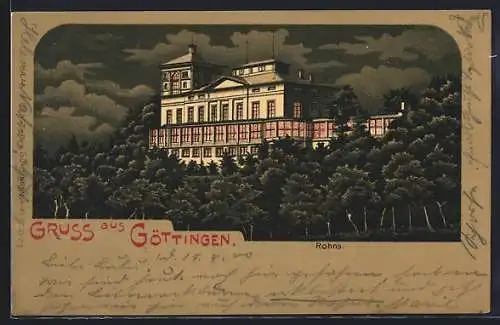 Lithographie Göttingen, Blick auf Rohns