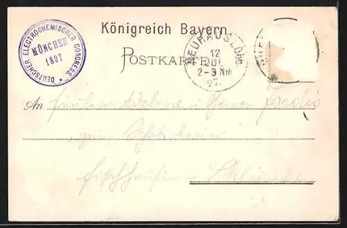 Lithographie München, Kgl. Maximilianeum, Mon. König Max II., Münchner Kindl