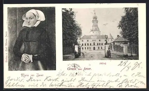 AK Jever, Schloss, Porträt Marie von Jever