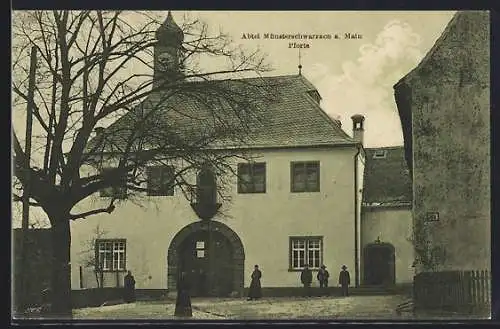 AK Münsterschwarzach am Main, Vorplatz der Abtei