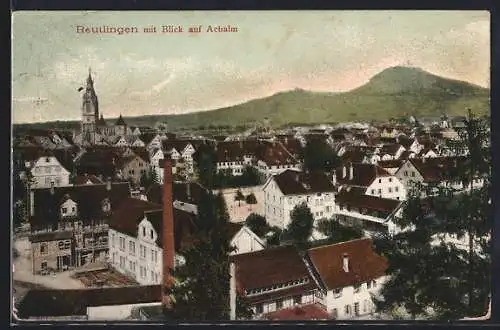 AK Reutlingen, Teilansicht mit Blick auf die Achalm