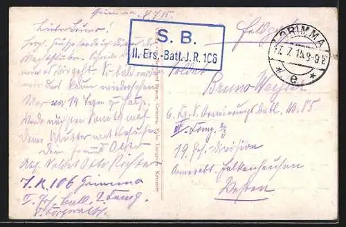 AK Döben i. Sa., Panoramablick auf den Ort