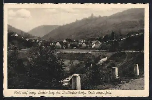 AK Thallichtenberg / Kreis Birkenfeld, Panorama mit Blick zur Burg Lichtenberg