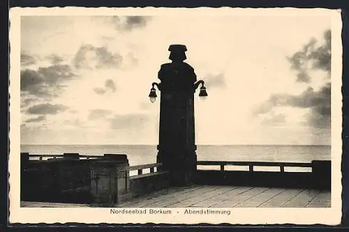 AK Borkum / Nordseebad, Abdenstimmung