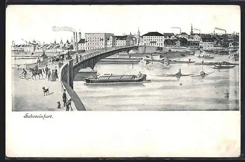 AK Schweinfurt, An der Brücke zur Stadt