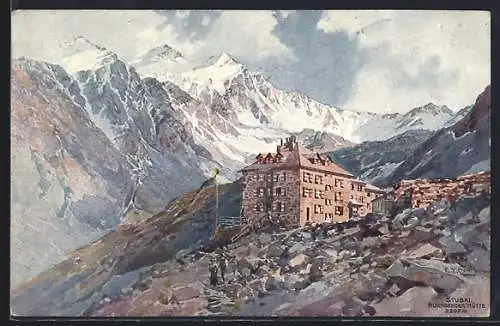 Künstler-AK Edward Theodore Compton: Blick auf die Nürnberger Berghütte