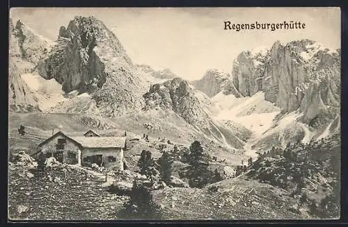 AK Regensburger-Hütte, Panoramablick