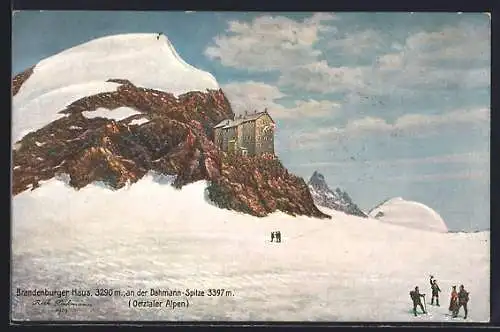 AK Brandenburger Haus, Berghütte an der Dahmann-Spitze, Oetztaler Alpen