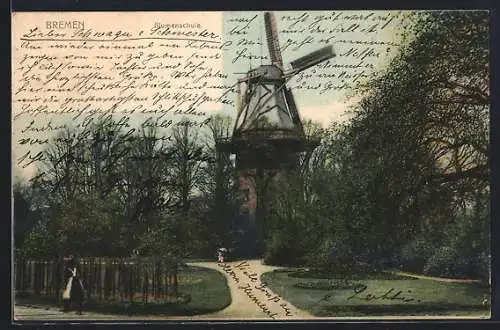 AK Bremen, Windmühle an der Blumenschule