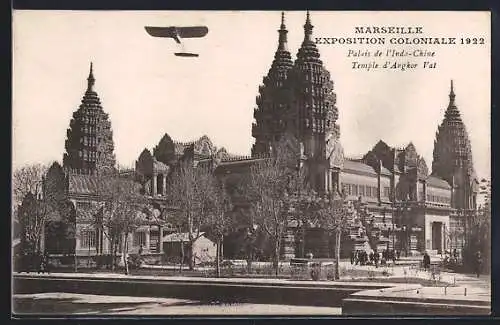 AK Marseille, Exposition Coloniale 1922, Palais de l`Indo-Chine, Temple d`Angkor Vat