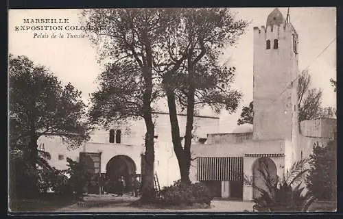 AK Marseille, Ausstellung Exposition coloniale, Palais de la Tunisie