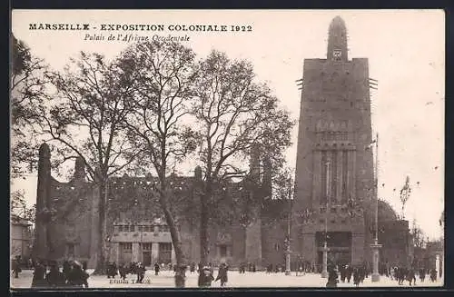 AK Marseille, Ausstellung Exposition Coloniale 1922, Palais de l`Afrique Occidentale