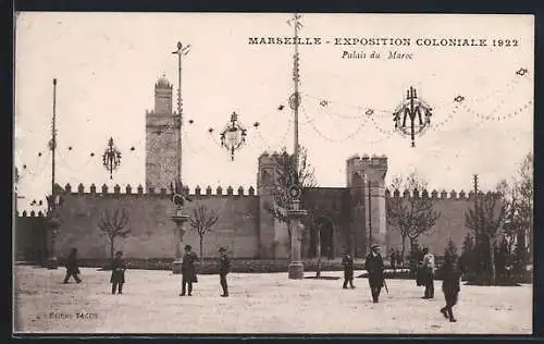 AK Marseille, Ausstellung Exposition coloniale 1922, Palais du Maroc