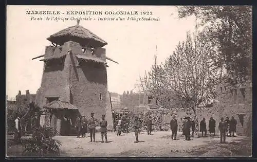 AK Marseille, Exposition Coloniale 1922, Palais de I'Afrique Occidentale