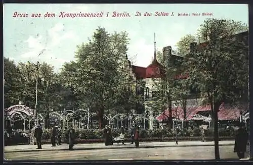 AK Berlin-Tiergarten, Gasthof Kronprinzenzelt I, In den Zelten I.