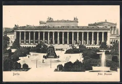 AK Berlin, Altes Museum mit Denkmal Kaiser Wilhelm I.