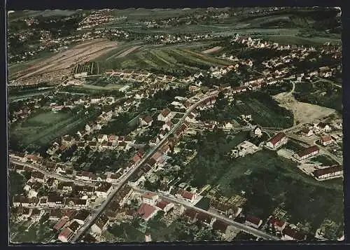 AK Merchweiler /Saar, Ortsansicht vom Flugzeug aus