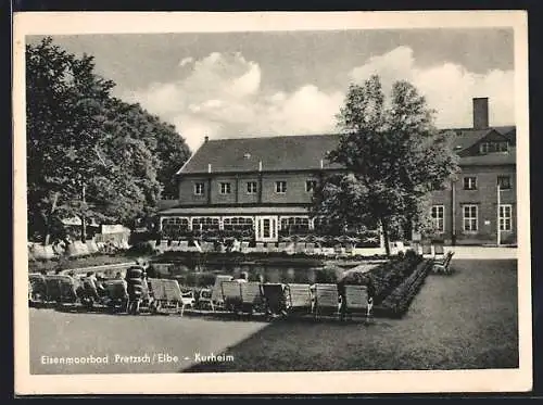 AK Pretzsch /Elbe, Kurheim mit Wasserbecken