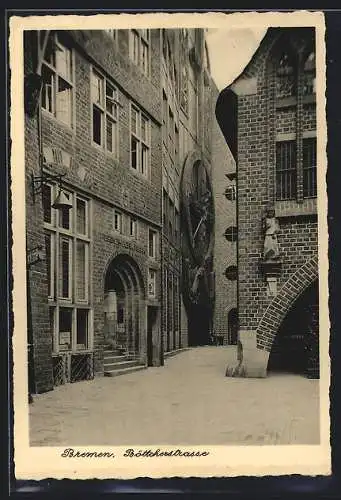 AK Bremen, Partie in der Böttcherstrasse