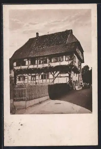 AK Pfullendorf, Ältestes Haus vom Ort, erbaut 1317