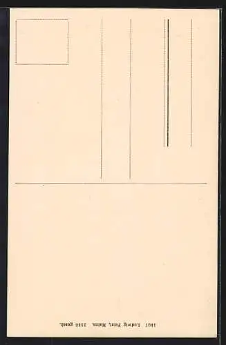 AK Mainz, Strassenpartie am Holzturm