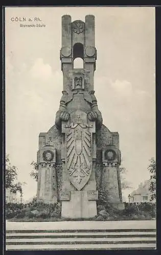 AK Köln-Marienburg, Blick auf die Bismarck-Säule