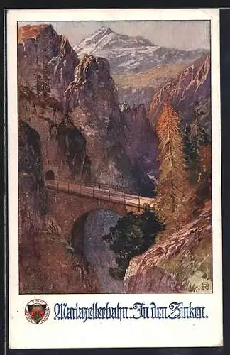 AK Deutscher Schulverein Nr. 716: Mariazellerbahn, In den Zinken, Brücke