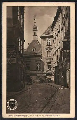 AK Deutscher Schulverein Nr. 356: Wien, Blick auf die St. Bernhardskapelle